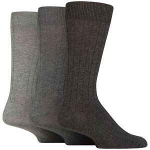 3 Pair Charcoal Classic Bamboo Ribbed Socks Men's 7-11 Mens - Glenmuir - Grey - Size: 7-11 Mens 3 Pair Charcoal Classic Bamboo Ribbed Socks Men's 7-11 Mens - Glenmuir - Grey - Size: 7-11 Mens