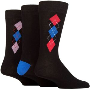 Mens 3 Pair Glenmuir Patterned Bamboo Socks Argyle Black 7-11 - Black - Size: 7-11 Mens Mens 3 Pair Glenmuir Patterned Bamboo Socks Argyle Black 7-11 - Black - Size: 7-11 Mens