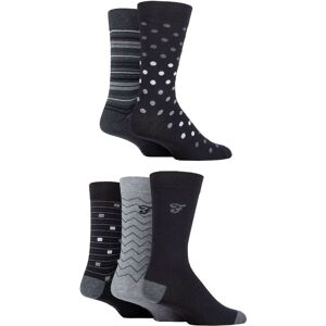 Mens 5 Pair Farah Patterned Striped and Argyle Cotton Socks Pattern Black / Charcoal 6-11 Mens - Black - Size: 6-11 Mens Mens 5 Pair Farah Patterned Striped and Argyle Cotton Socks Pattern Black / Charcoal 6-11 Mens - Black - Size: 6-11 Mens