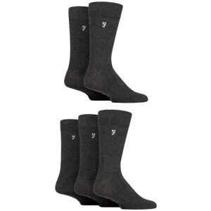 Mens 5 Pair Farah Plain, Striped and Patterned Everyday Bamboo Socks Plain Charcoal 6-11 Mens - Grey - Size: 6-11 Mens Mens 5 Pair Farah Plain, Striped and Patterned Everyday Bamboo Socks Plain Charcoal 6-11 Mens - Grey - Size: 6-11 Mens
