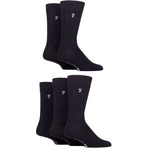 Mens 5 Pair Farah Plain, Striped and Patterned Everyday Bamboo Socks Plain Navy 6-11 Mens - Blue - Size: 6-11 Mens Mens 5 Pair Farah Plain, Striped and Patterned Everyday Bamboo Socks Plain Navy 6-11 Mens - Blue - Size: 6-11 Mens