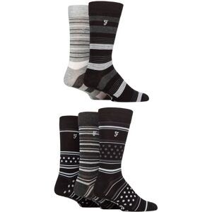 Mens 5 Pair Farah Plain, Striped and Patterned Everyday Bamboo Socks Stripe and Dots Black / Charcoal 6-11 Mens - Black - Size: 6-11 Mens Mens 5 Pair Farah Plain, Striped and Patterned Everyday Bamboo Socks Stripe and Dots Black / Charcoal 6-11 Mens - Black - Size: 6-11 Mens