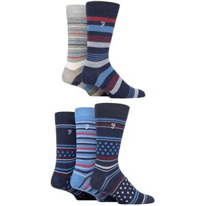 Mens 5 Pair Farah Plain, Striped and Patterned Everyday Bamboo Socks Stripe and Dots Navy / Blue 6-11 Mens - Blue - Size: 6-11 Mens Mens 5 Pair Farah Plain, Striped and Patterned Everyday Bamboo Socks Stripe and Dots Navy / Blue 6-11 Mens - Blue - Size: 6-11 Mens