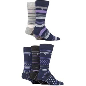 Mens 5 Pair Farah Plain, Striped and Patterned Everyday Bamboo Socks Stripe and Dots Navy / Purple 6-11 Mens - Blue - Size: 6-11 Mens Mens 5 Pair Farah Plain, Striped and Patterned Everyday Bamboo Socks Stripe and Dots Navy / Purple 6-11 Mens - Blue - Size: 6-11 Mens