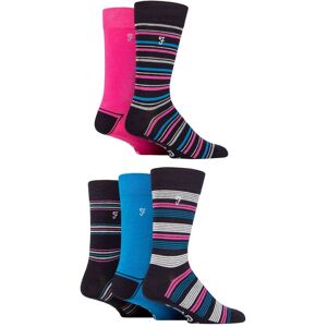 Mens 5 Pair Farah Plain, Striped and Patterned Everyday Bamboo Socks Stripe Dark Navy / Cerise 6-11 Mens - Multi Coloured - Size: 6-11 Mens Mens 5 Pair Farah Plain, Striped and Patterned Everyday Bamboo Socks Stripe Dark Navy / Cerise 6-11 Mens - Multi Coloured - Size: 6-11 Mens