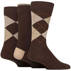 SockShop Mens 3 Pair Glenmuir New Waverley Cotton Argyle Patterned and Plain Socks Brown 7-11 Mens - Brown - Size: 7-11 Mens SockShop Mens 3 Pair Glenmuir New Waverley Cotton Argyle Patterned and Plain Socks Brown 7-11 Mens - Brown - Size: 7-11 Mens