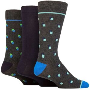 Mens 3 Pair SOCKSHOP Wildfeet Patterned Spots and Stripes Bamboo Socks Square Spots Charcoal 7-11 - Grey - Size: 7-11 Mens Mens 3 Pair SOCKSHOP Wildfeet Patterned Spots and Stripes Bamboo Socks Square Spots Charcoal 7-11 - Grey - Size: 7-11 Mens