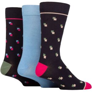 Mens 3 Pair SOCKSHOP Wildfeet Patterned Spots and Stripes Bamboo Socks Square Spots Navy 7-11 - Blue - Size: 7-11 Mens Mens 3 Pair SOCKSHOP Wildfeet Patterned Spots and Stripes Bamboo Socks Square Spots Navy 7-11 - Blue - Size: 7-11 Mens