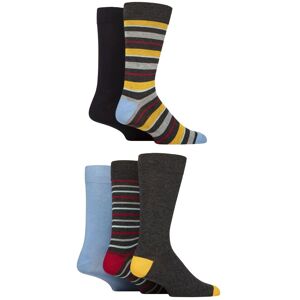 Mens 5 Pair SOCKSHOP Wildfeet Bamboo Patterned Socks Striped Charcoal / Red / Orange 7-11 - Multi Coloured - Size: 7-11 Mens Mens 5 Pair SOCKSHOP Wildfeet Bamboo Patterned Socks Striped Charcoal / Red / Orange 7-11 - Multi Coloured - Size: 7-11 Mens