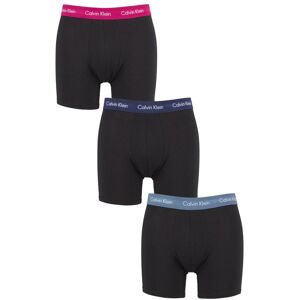 Mens 3 Pack Calvin Klein Cotton Stretch Longer Leg Trunks Plumberry / Chino Blue / Riverbed Extra Small - Multi Coloured - Size: Extra Small Mens 3 Pack Calvin Klein Cotton Stretch Longer Leg Trunks Plumberry / Chino Blue / Riverbed Extra Small - Multi Coloured - Size: Extra Small