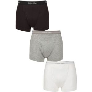 Mens 3 Pack Calvin Klein 100% Cotton Trunks Black / Grey Heather / White XL - Assorted - Size: Extra Large Mens 3 Pack Calvin Klein 100% Cotton Trunks Black / Grey Heather / White XL - Assorted - Size: Extra Large