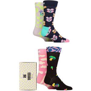 Happy Socks 4 Pair Happy in Wonderland Pop Up Gift Boxed Socks Assorted 4-7 Unisex - Multi Coloured - Size: 4-7 Unisex Happy Socks 4 Pair Happy in Wonderland Pop Up Gift Boxed Socks Assorted 4-7 Unisex - Multi Coloured - Size: 4-7 Unisex