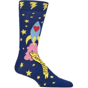 Mens and Women's 1 Pair Happy Socks Elton John Rocket Man Socks Blue 4-7 Unisex - Multi Coloured - Size: 4-7 Unisex Mens and Women's 1 Pair Happy Socks Elton John Rocket Man Socks Blue 4-7 Unisex - Multi Coloured - Size: 4-7 Unisex