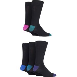 5 Pair Jewel/Black Contrast Heel and Toe Bamboo Socks Men's 7-11 Mens - SOCKSHOP - Multi Coloured - Size: 7-11 Mens 5 Pair Jewel/Black Contrast Heel and Toe Bamboo Socks Men's 7-11 Mens - SOCKSHOP - Multi Coloured - Size: 7-11 Mens