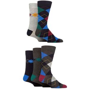 Mens 5 Pair SOCKSHOP Plain, Striped and Patterned Bamboo Socks Argyle Royal 7-11 - Multi Coloured - Size: 7-11 Mens Mens 5 Pair SOCKSHOP Plain, Striped and Patterned Bamboo Socks Argyle Royal 7-11 - Multi Coloured - Size: 7-11 Mens