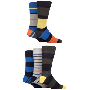Mens 5 Pair SOCKSHOP Plain, Striped and Patterned Bamboo Socks Striped Navy Bright 7-11 - Blue - Size: 7-11 Mens Mens 5 Pair SOCKSHOP Plain, Striped and Patterned Bamboo Socks Striped Navy Bright 7-11 - Blue - Size: 7-11 Mens