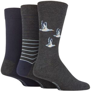 Men's 3 Pair SOCKSHOP Plain, Patterned, Striped and Heel & Toe Bamboo Socks Charcoal 7-11 Mens - Grey - Size: 7-11 Mens Men's 3 Pair SOCKSHOP Plain, Patterned, Striped and Heel & Toe Bamboo Socks Charcoal 7-11 Mens - Grey - Size: 7-11 Mens
