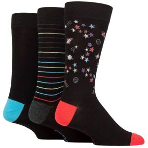 Men's 3 Pair SOCKSHOP Plain, Patterned, Striped and Heel & Toe Bamboo Socks Black Rockets 7-11 Mens - Black - Size: 7-11 Mens Men's 3 Pair SOCKSHOP Plain, Patterned, Striped and Heel & Toe Bamboo Socks Black Rockets 7-11 Mens - Black - Size: 7-11 Mens
