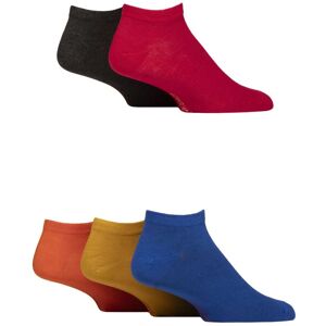 Mens 5 Pair SOCKSHOP Bamboo Striped and Plain Trainer Socks Brights 7-11 - Assorted - Size: 7-11 Mens Mens 5 Pair SOCKSHOP Bamboo Striped and Plain Trainer Socks Brights 7-11 - Assorted - Size: 7-11 Mens