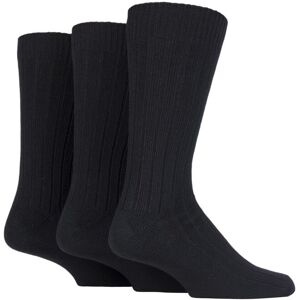 3 Pair Black Ribbed Cotton Socks Men's 7-11 Mens - SOCKSHOP - Black - Size: 7-11 Mens 3 Pair Black Ribbed Cotton Socks Men's 7-11 Mens - SOCKSHOP - Black - Size: 7-11 Mens