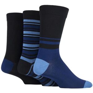 Mens 3 Pair SOCKSHOP Comfort Cuff Gentle Bamboo Striped Socks with Smooth Toe Seams Black / Blue 12-14 - Multi Coloured - Size: 12-14 Mens Mens 3 Pair SOCKSHOP Comfort Cuff Gentle Bamboo Striped Socks with Smooth Toe Seams Black / Blue 12-14 - Multi Coloured - Size: 12-14 Mens