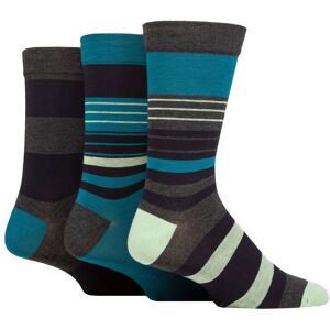 Mens 3 Pair SOCKSHOP Comfort Cuff Gentle Bamboo Striped Socks with Smooth Toe Seams Sage 7-11 - Multi Coloured - Size: 7-11 Mens Mens 3 Pair SOCKSHOP Comfort Cuff Gentle Bamboo Striped Socks with Smooth Toe Seams Sage 7-11 - Multi Coloured - Size: 7-11 Mens