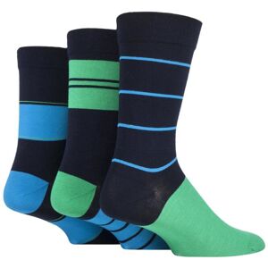 3 Pair Azurite Comfort Cuff Gentle Bamboo Striped and Plain Socks with Smooth Toe Seams Men's 7-11 Mens - SOCKSHOP - Blue - Size: 7-11 Mens 3 Pair Azurite Comfort Cuff Gentle Bamboo Striped and Plain Socks with Smooth Toe Seams Men's 7-11 Mens - SOCKSHOP - Blue - Size: 7-11 Mens