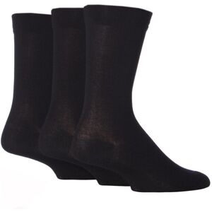 3 Pair Black Comfort Cuff Plain Gentle Bamboo Socks with Smooth Toe Seams Men's 7-11 Mens - SOCKSHOP - Black - Size: 7-11 Mens 3 Pair Black Comfort Cuff Plain Gentle Bamboo Socks with Smooth Toe Seams Men's 7-11 Mens - SOCKSHOP - Black - Size: 7-11 Mens