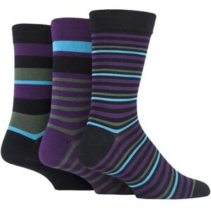 3 Pair Black Comfort Cuff Gentle Bamboo Striped and Plain Socks with Smooth Toe Seams Men's 7-11 Mens - SOCKSHOP - Purple - Size: 7-11 Mens 3 Pair Black Comfort Cuff Gentle Bamboo Striped and Plain Socks with Smooth Toe Seams Men's 7-11 Mens - SOCKSHOP - Purple - Size: 7-11 Mens