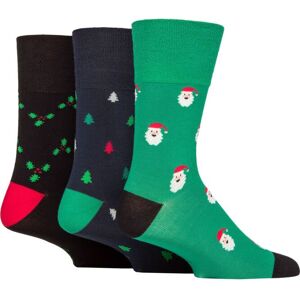 Mens 3 Pair SOCKSHOP Gentle Grip Bamboo Christmas Socks Mixed Motif Pattern 6-11 - Multi Coloured - Size: 6-11 Mens Mens 3 Pair SOCKSHOP Gentle Grip Bamboo Christmas Socks Mixed Motif Pattern 6-11 - Multi Coloured - Size: 6-11 Mens