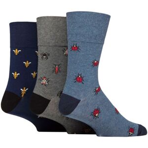 Mens 3 Pair Gentle Grip Fun Feet Socks Bugs 6-11 Mens - Multi Coloured - Size: 6-11 Mens Mens 3 Pair Gentle Grip Fun Feet Socks Bugs 6-11 Mens - Multi Coloured - Size: 6-11 Mens