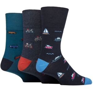 Mens 3 Pair Gentle Grip Fun Feet Socks Vehicle 6-11 Mens - Multi Coloured - Size: 6-11 Mens Mens 3 Pair Gentle Grip Fun Feet Socks Vehicle 6-11 Mens - Multi Coloured - Size: 6-11 Mens