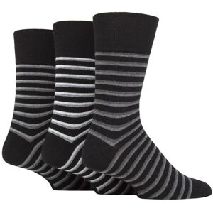 Mens 3 Pair Gentle Grip Cotton Argyle Patterned and Striped Socks Varied Stripe Black 6-11 Mens - Black - Size: 6-11 Mens Mens 3 Pair Gentle Grip Cotton Argyle Patterned and Striped Socks Varied Stripe Black 6-11 Mens - Black - Size: 6-11 Mens