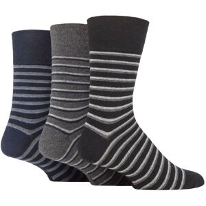 Mens 3 Pair Gentle Grip Cotton Argyle Patterned and Striped Socks Varied Stripe Black / Navy / Charcoal 6-11 Mens - Multi Coloured - Size: 6-11 Mens Mens 3 Pair Gentle Grip Cotton Argyle Patterned and Striped Socks Varied Stripe Black / Navy / Charcoal 6-11 Mens - Multi Coloured - Size: 6-11 Mens