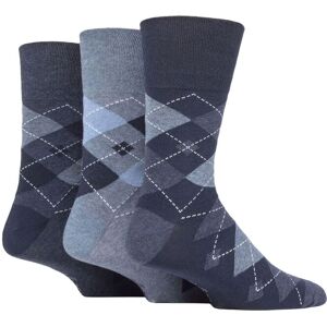 Mens 3 Pair Gentle Grip Argyle Cotton Socks Argyle Navy / Denim 6-11 - Blue - Size: 7-11 Mens Mens 3 Pair Gentle Grip Argyle Cotton Socks Argyle Navy / Denim 6-11 - Blue - Size: 7-11 Mens