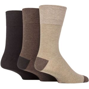 Mens 3 Pair Gentle Grip Cotton Argyle Patterned and Striped Socks Contrast Heel and Toe Brown / Natural 6-11 - Brown - Size: 6-11 Mens Mens 3 Pair Gentle Grip Cotton Argyle Patterned and Striped Socks Contrast Heel and Toe Brown / Natural 6-11 - Brown - Size: 6-11 Mens