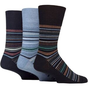 SockShop Mens 3 Pair Gentle Grip Cotton Argyle Patterned and Striped Socks Fine Stripe Black / Navy / Light Blue 6-11 - Multi Coloured - Size: 6-11 Mens SockShop Mens 3 Pair Gentle Grip Cotton Argyle Patterned and Striped Socks Fine Stripe Black / Navy / Light Blue 6-11 - Multi Coloured - Size: 6-11 Mens