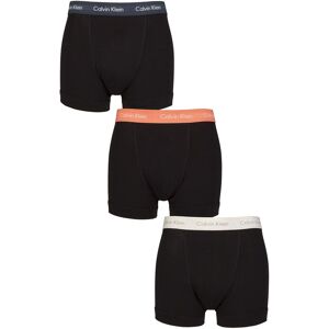 Mens 3 Pack Calvin Klein Cotton Stretch Trunks Black Ink / Coral / Snow L - Black - Size: Large Mens 3 Pack Calvin Klein Cotton Stretch Trunks Black Ink / Coral / Snow L - Black - Size: Large