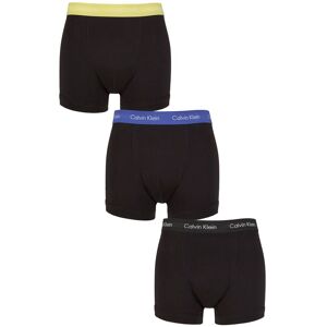 SockShop Mens 3 Pack Calvin Klein Cotton Stretch Trunks Black / Green Bloom S - Black - Size: Small SockShop Mens 3 Pack Calvin Klein Cotton Stretch Trunks Black / Green Bloom S - Black - Size: Small