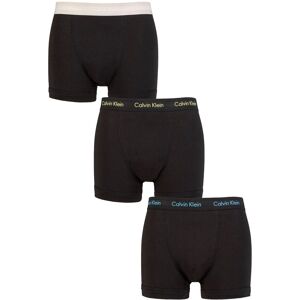 Mens 3 Pack Calvin Klein Cotton Stretch Trunks Black / Ocean Storm M - Black - Size: Medium Mens 3 Pack Calvin Klein Cotton Stretch Trunks Black / Ocean Storm M - Black - Size: Medium
