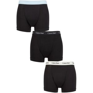 Mens 3 Pack Calvin Klein Cotton Stretch Trunks Black / Rain Dance S - Black - Size: Small Mens 3 Pack Calvin Klein Cotton Stretch Trunks Black / Rain Dance S - Black - Size: Small