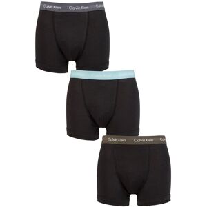 Mens 3 Pack Calvin Klein Cotton Stretch Trunks Sleek Grey / Tourmaline / Olive L - Black - Size: Large Mens 3 Pack Calvin Klein Cotton Stretch Trunks Sleek Grey / Tourmaline / Olive L - Black - Size: Large