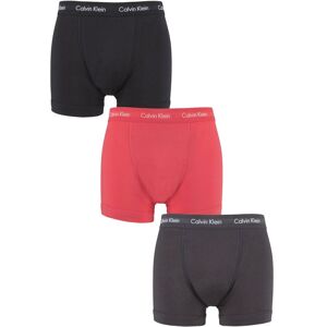 Mens 3 Pack Calvin Klein Cotton Stretch Trunks Black / Coral / Phantom Extra Small - Multi Coloured - Size: Extra Small Mens 3 Pack Calvin Klein Cotton Stretch Trunks Black / Coral / Phantom Extra Small - Multi Coloured - Size: Extra Small