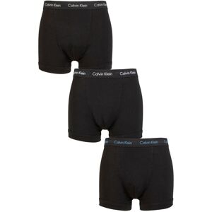 Mens 3 Pack Calvin Klein Cotton Stretch Trunks Grey Heather / White / Palace Blue XL - Black - Size: Extra Large Mens 3 Pack Calvin Klein Cotton Stretch Trunks Grey Heather / White / Palace Blue XL - Black - Size: Extra Large