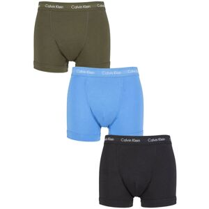 Mens 3 Pack Calvin Klein Cotton Stretch Trunks Dusk Green / Copenhagen Blue / Black Extra Small 24-26 inch - Assorted - Size: Extra Small Mens 3 Pack Calvin Klein Cotton Stretch Trunks Dusk Green / Copenhagen Blue / Black Extra Small 24-26 inch - Assorted - Size: Extra Small