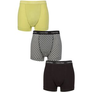 SockShop Mens 3 Pack Calvin Klein Cotton Stretch Trunks Green Bloom / Plush Monogram White XL - Multi Coloured - Size: Extra Large SockShop Mens 3 Pack Calvin Klein Cotton Stretch Trunks Green Bloom / Plush Monogram White XL - Multi Coloured - Size: Extra Large