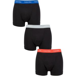 Mens 3 Pack Calvin Klein Cotton Stretch Trunks Royalty / Grey / Exotic Coral XS - Black - Size: Extra Small Mens 3 Pack Calvin Klein Cotton Stretch Trunks Royalty / Grey / Exotic Coral XS - Black - Size: Extra Small
