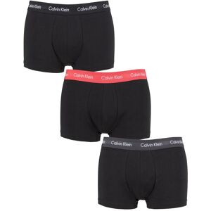Mens 3 Pair Calvin Klein Low Rise Trunks Black / Coral / Phantom Extra Small - Black - Size: Extra Small Mens 3 Pair Calvin Klein Low Rise Trunks Black / Coral / Phantom Extra Small - Black - Size: Extra Small