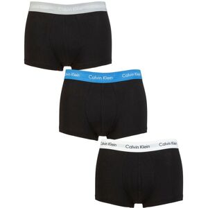 Mens 3 Pair Calvin Klein Low Rise Trunks Grey Heather / White / Palace Blue XL - Black - Size: Extra Large Mens 3 Pair Calvin Klein Low Rise Trunks Grey Heather / White / Palace Blue XL - Black - Size: Extra Large