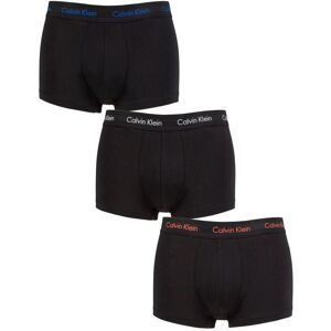 Mens 3 Pair Calvin Klein Low Rise Trunks Royalty / Grey / Exotic Coral Logo S - Black - Size: Small Mens 3 Pair Calvin Klein Low Rise Trunks Royalty / Grey / Exotic Coral Logo S - Black - Size: Small